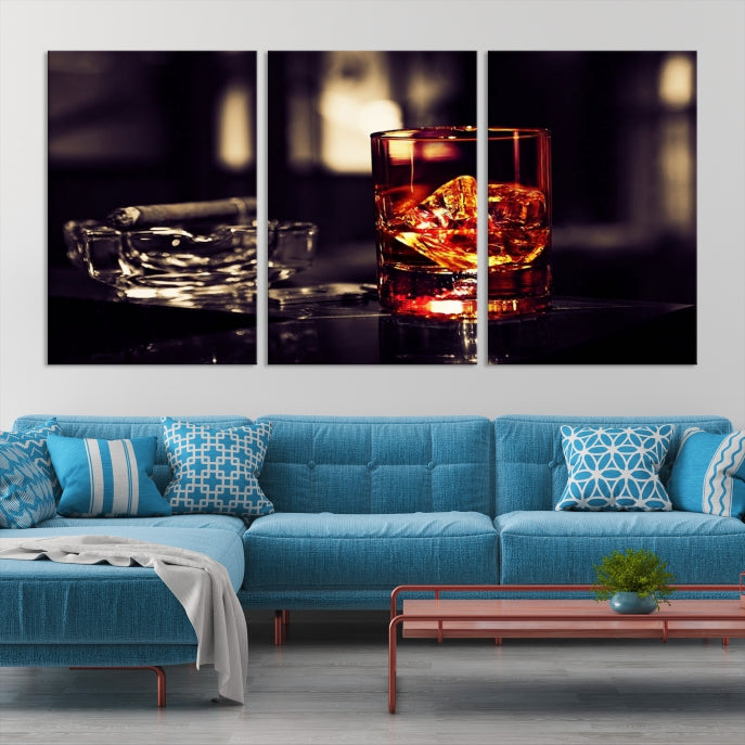 Upgrade Your Kitchen with a Touch of Whiskey & Modern StyleOur Wall Art Canvas Print Decor Piece