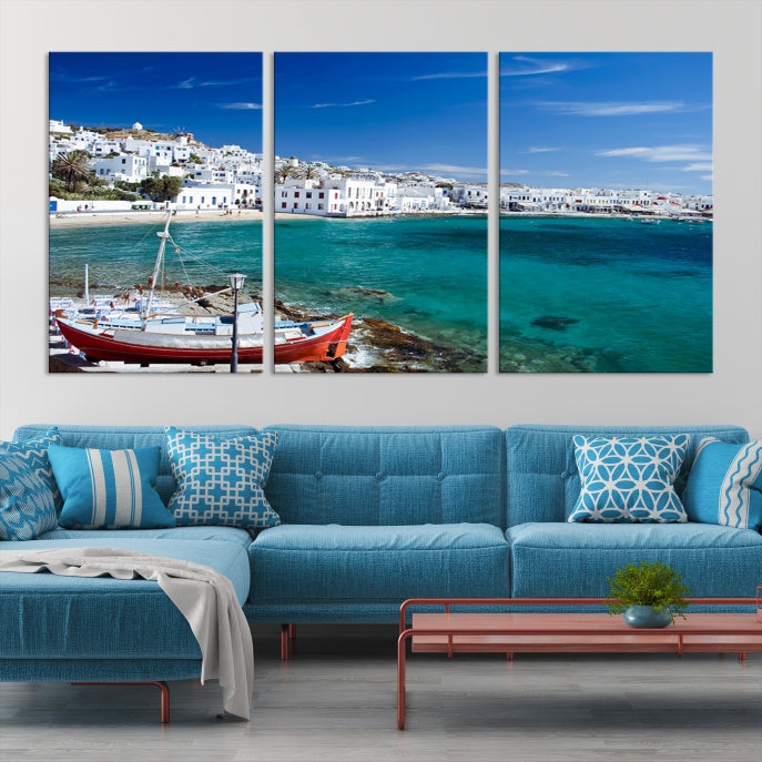 Santorini Greece Wall Art Canvas Print