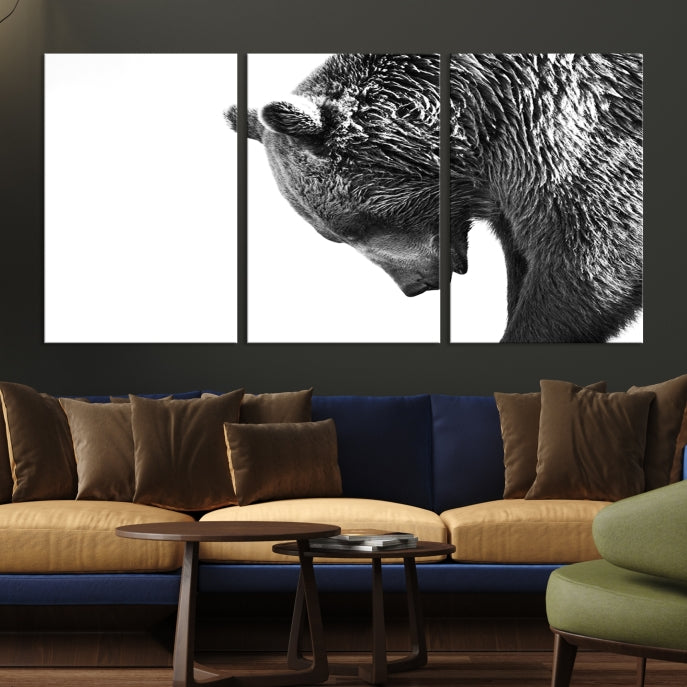 Large Wall Art Wild Bears Canvas PrintFramedReady to Hang