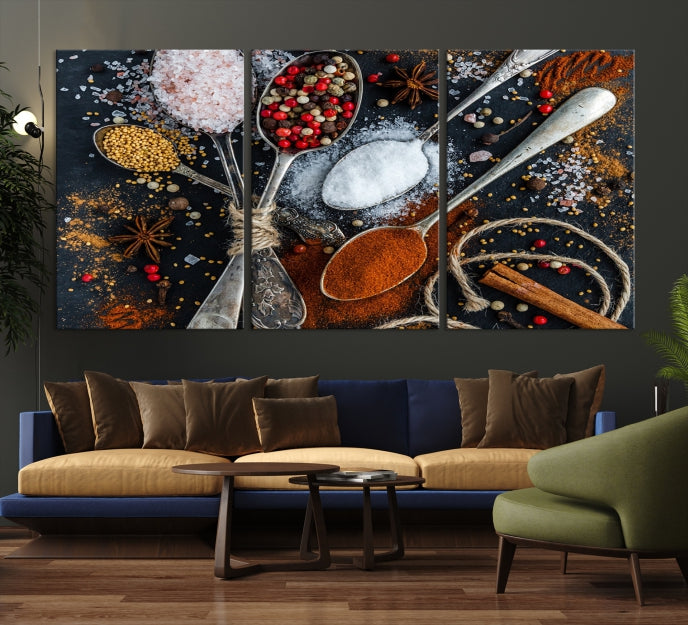 Kitchen Spice Large Wall Art Canvas Print