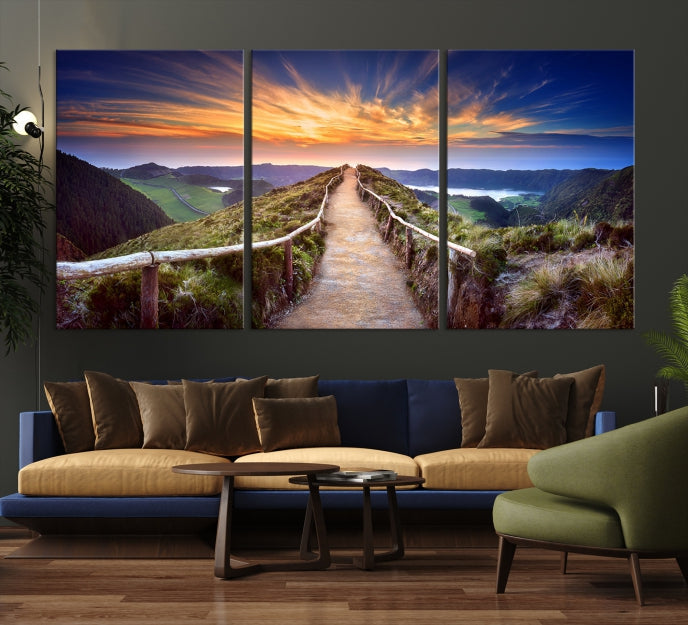 Bring the Beauty of a Mountain Landscape with Sunshine to Your Home with Our Nature Wall Art Canvas Print