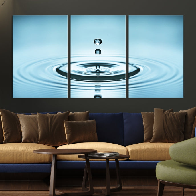 Large Water Droplet Wall Art Canvas Print