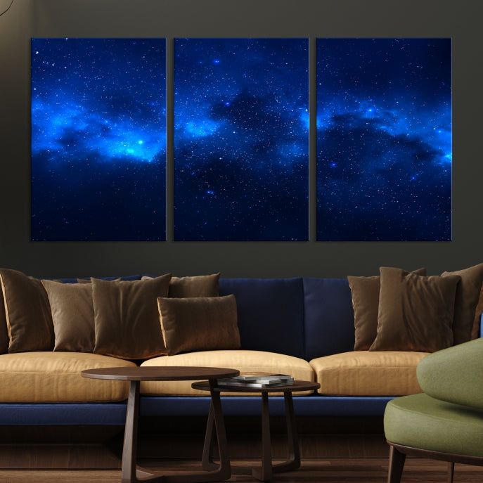 Nebula Clouds Night Sky Large Canvas Print Space Stars Wall Art Print