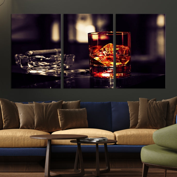 Upgrade Your Kitchen with a Touch of Whiskey & Modern StyleOur Wall Art Canvas Print Decor Piece