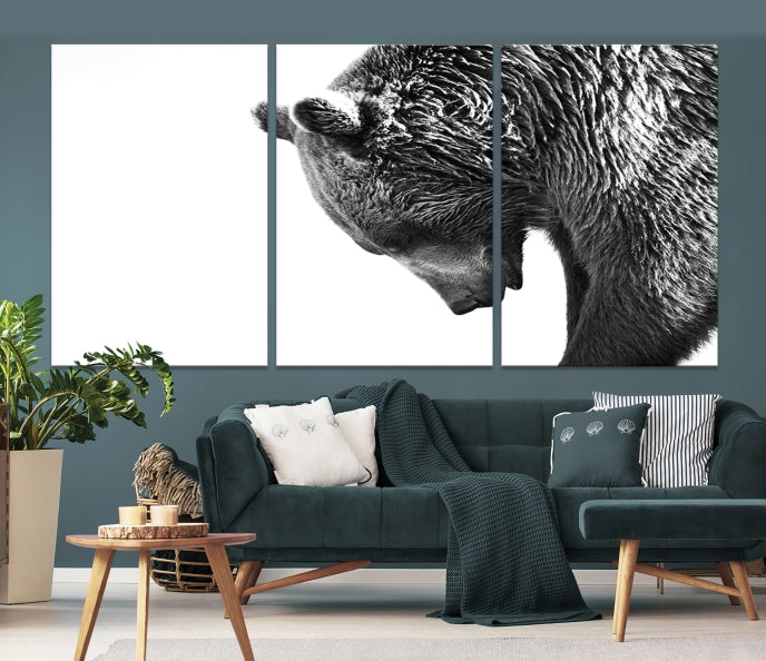 Large Wall Art Wild Bears Canvas PrintFramedReady to Hang