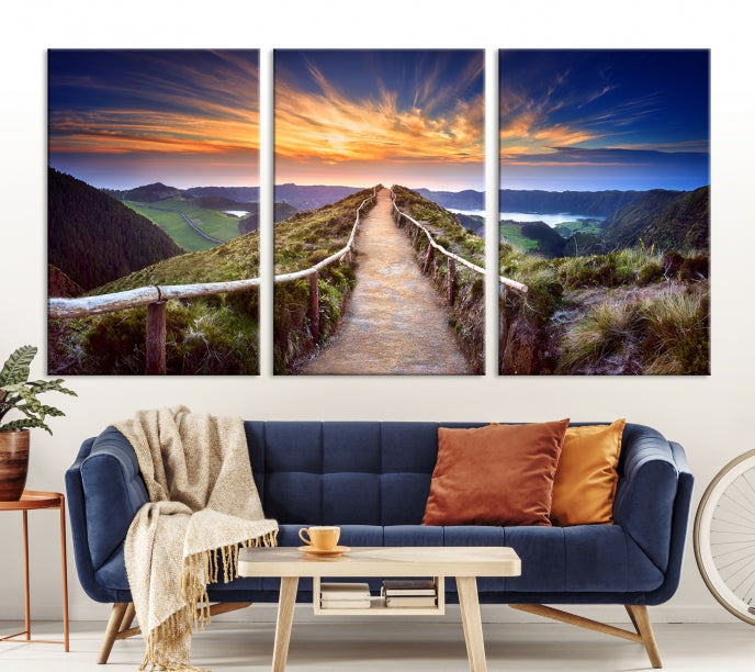 Bring the Beauty of a Mountain Landscape with Sunshine to Your Home with Our Nature Wall Art Canvas Print