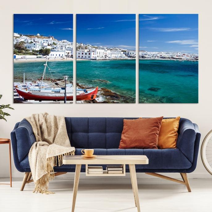 Santorini Greece Wall Art Canvas Print