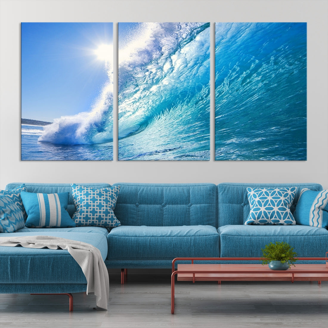 Large Artwork Canvas Print Ocean Wave Wall Art Wall Art Wave on Ocean Canvas Print for Dining Living Room Decor Art