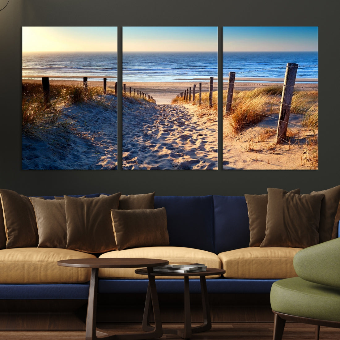 Ocean Beach Sea Canvas Wall Art Print