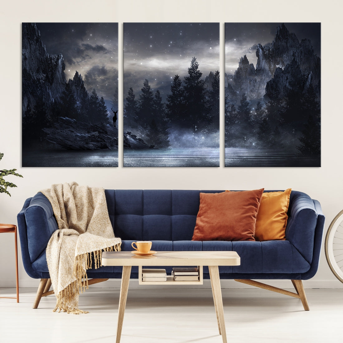 Thrilling Dark Forest Wall Art Canvas Print