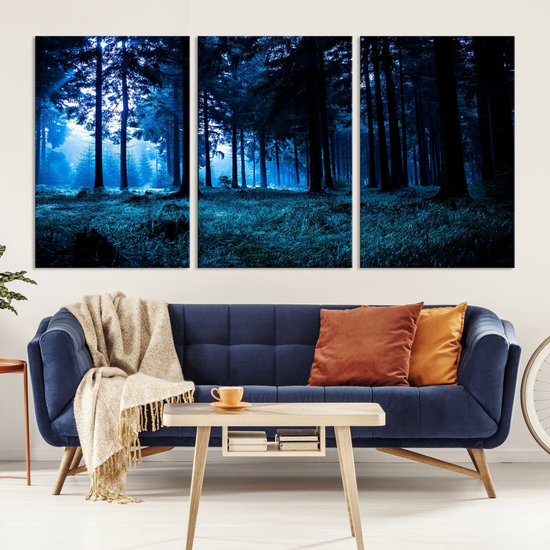 Mystic Dark Forest Wall Art Large Forest Canvas Print Landscape Canvas Art Multi Panel Wall Art Large Piece Canvas Set