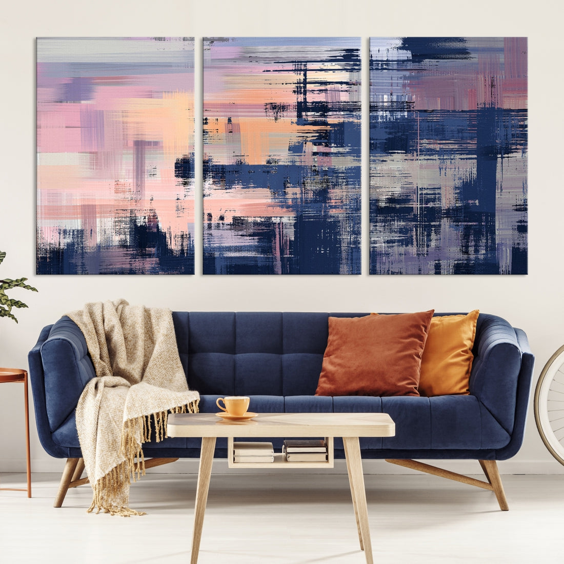 Abstract Painting on Canvas Print Paint Drip Extra Large Wall Art Framed