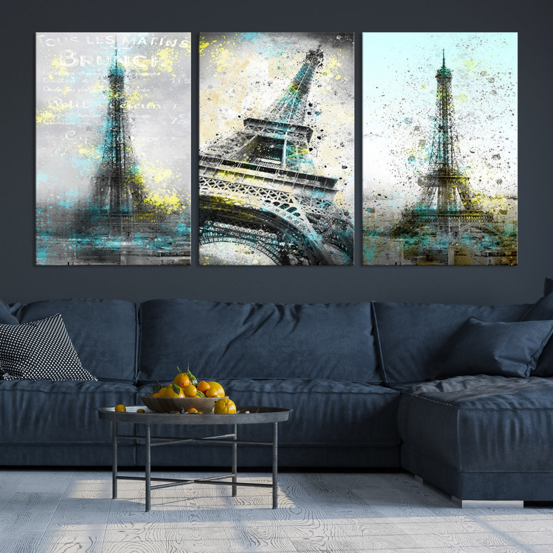 High Quality Antiqued Eiffel Tower Premium Giclee Canvas Wall Art Print