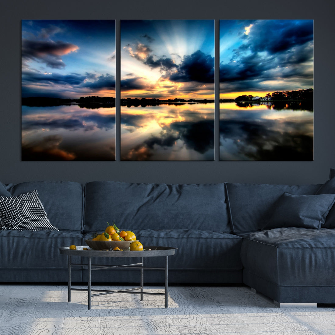 Blue Sunset to Your Walls with Our Beach View Canvas Wall Art Print