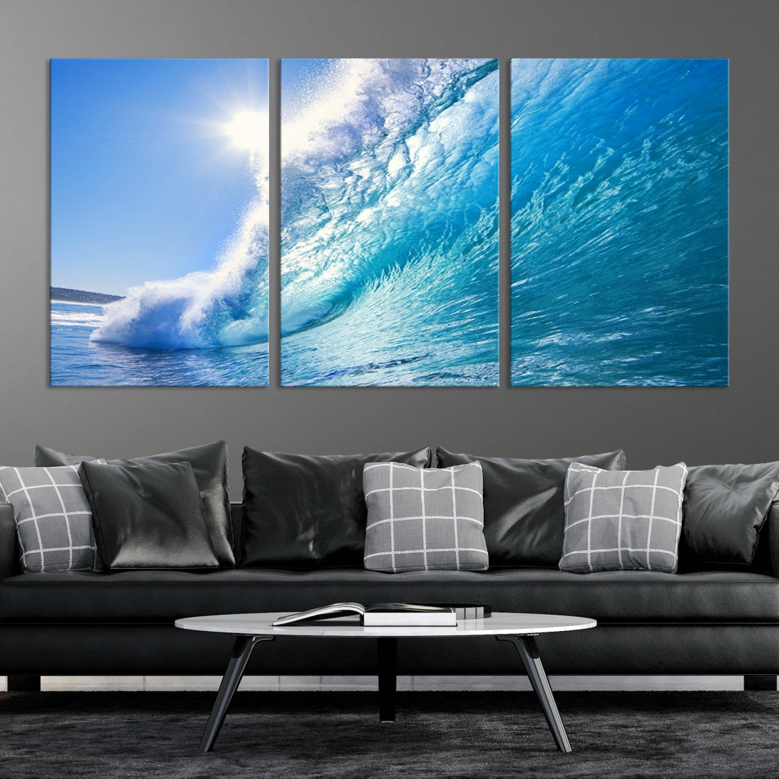 Large Artwork Canvas Print Ocean Wave Wall Art Wall Art Wave on Ocean Canvas Print for Dining Living Room Decor Art