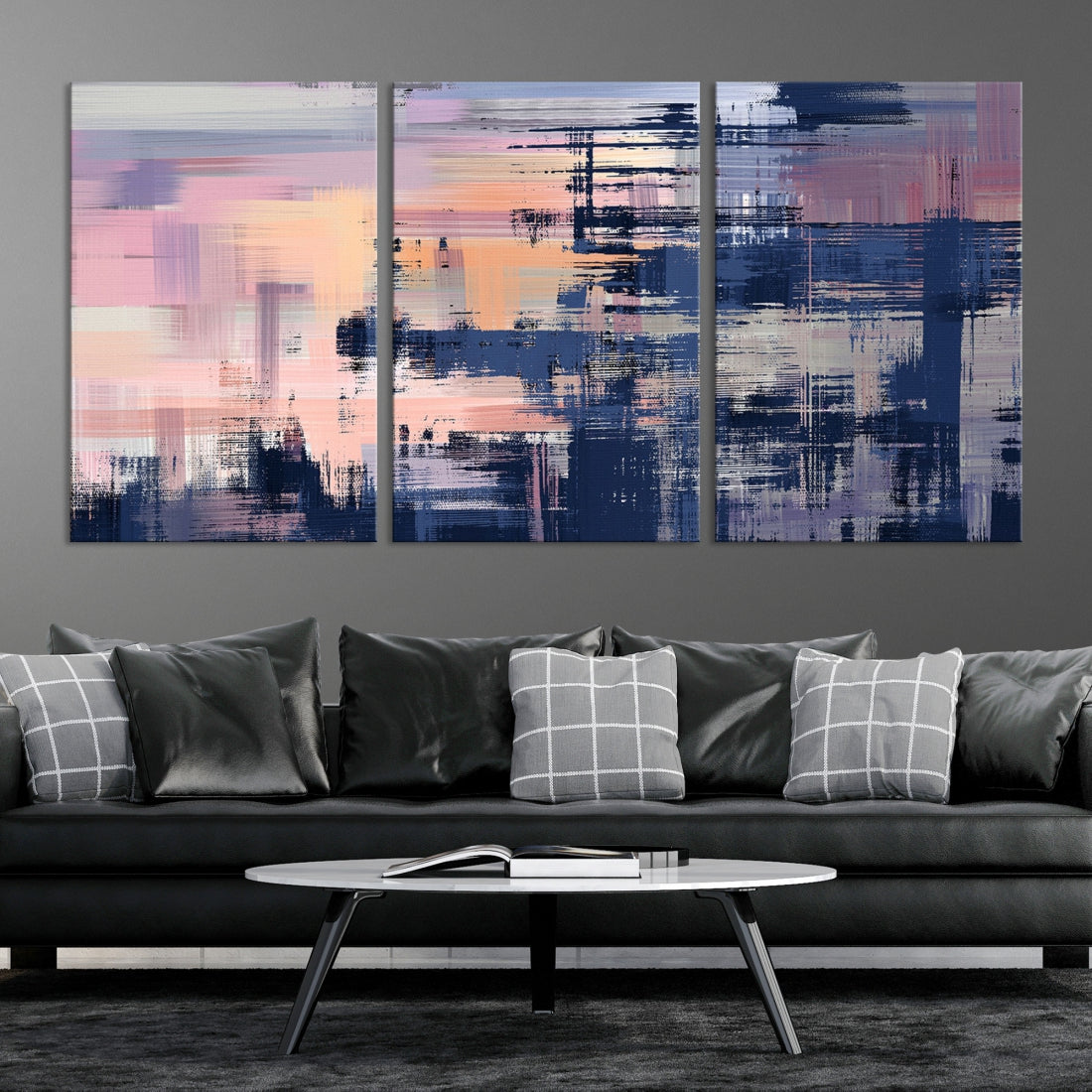 Abstract Painting on Canvas Print Paint Drip Extra Large Wall Art Framed