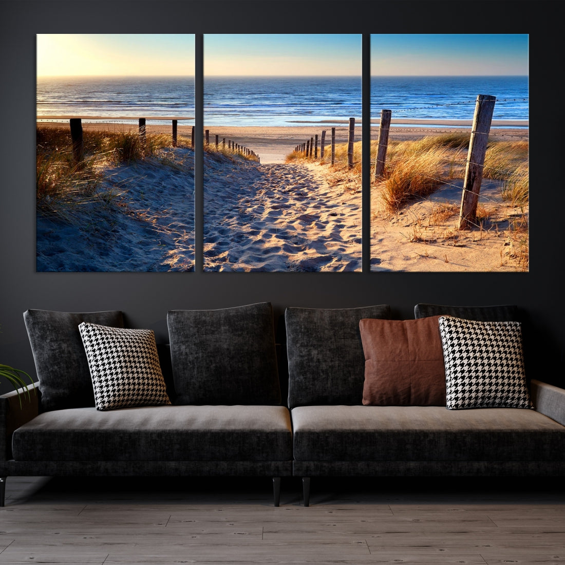 Ocean Beach Sea Canvas Wall Art Print