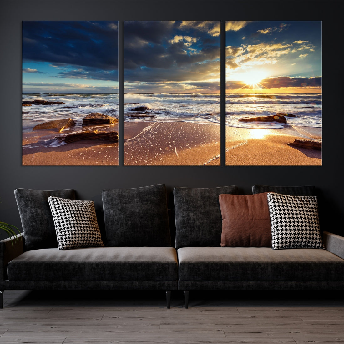 Seascape Sunset to Your Home with Our Beach Wall Art Canvas Print