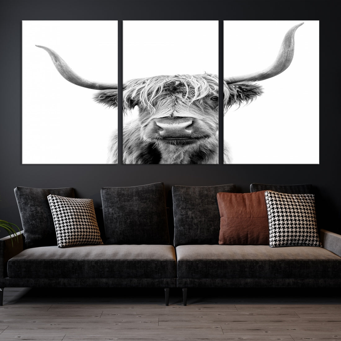 Bring the Charm of a Scottish Highland Cow to Your Farmhouse with Our Wall Art Canvas PrintA Rustic & Cozy Decor