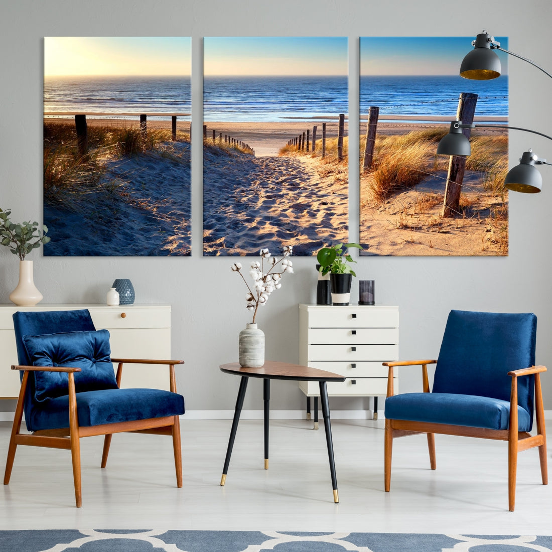 Ocean Beach Sea Canvas Wall Art Print