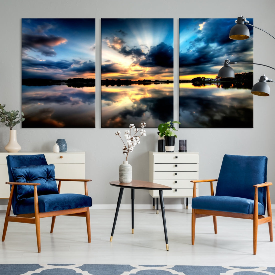 Blue Sunset to Your Walls with Our Beach View Canvas Wall Art Print