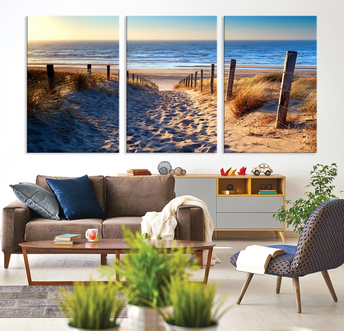 Ocean Beach Sea Canvas Wall Art Print