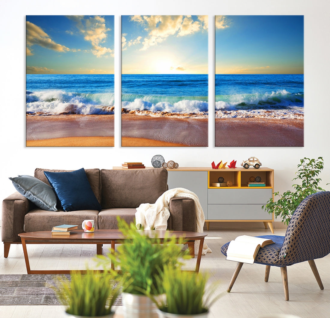 Ocean Wave See Canvas Wall Art Beach Canvas Print