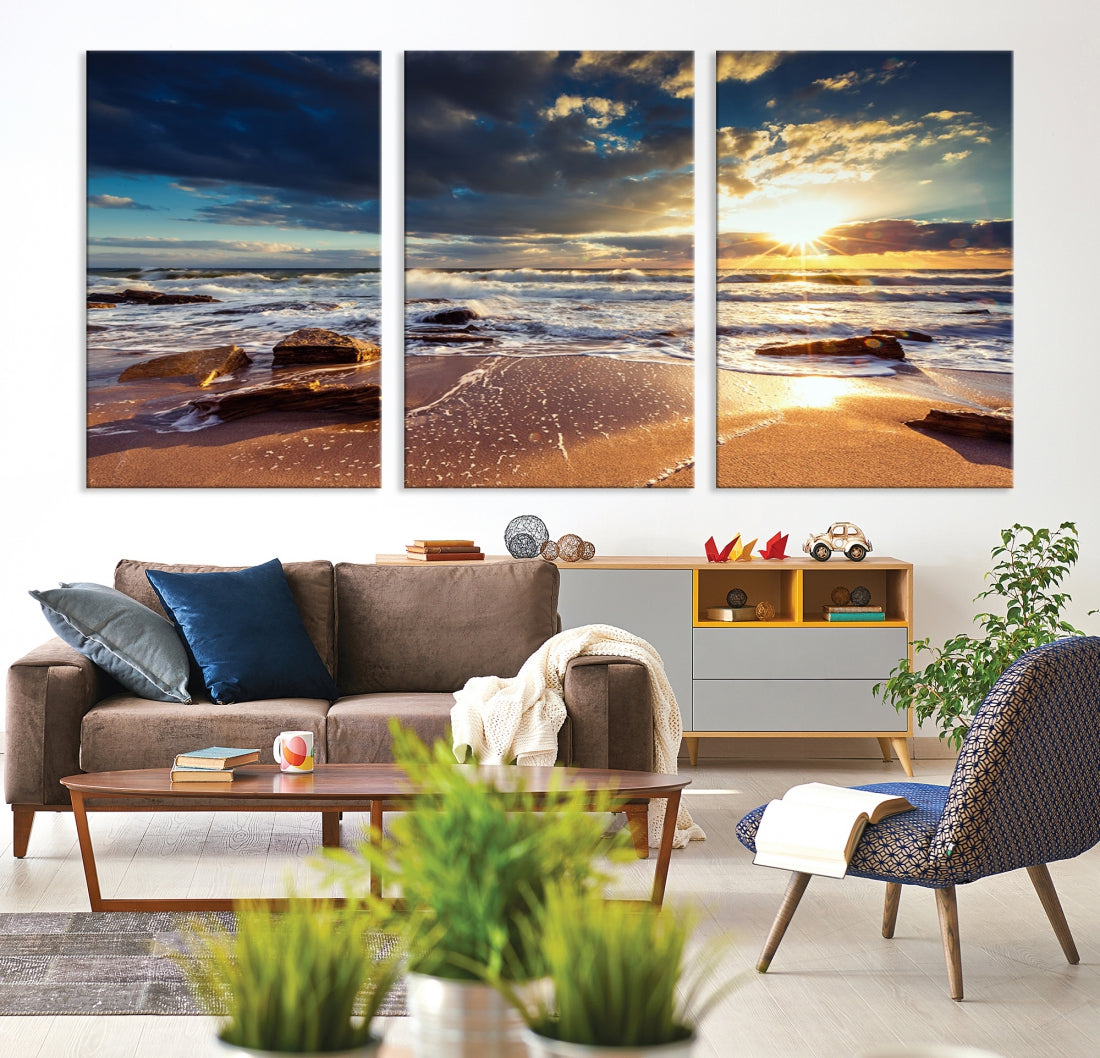 Seascape Sunset to Your Home with Our Beach Wall Art Canvas Print