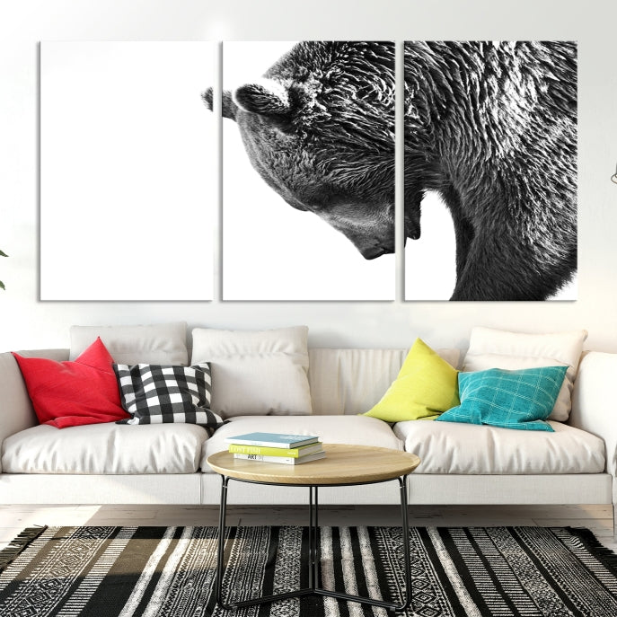 Large Wall Art Wild Bears Canvas PrintFramedReady to Hang