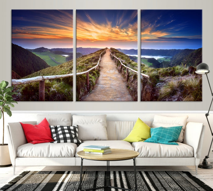 Bring the Beauty of a Mountain Landscape with Sunshine to Your Home with Our Nature Wall Art Canvas Print