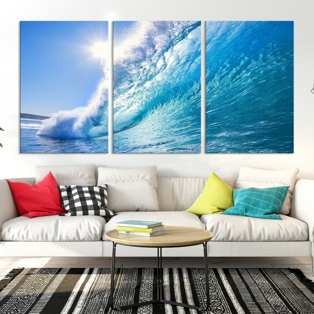 Large Artwork Canvas Print Ocean Wave Wall Art Wall Art Wave on Ocean Canvas Print for Dining Living Room Decor Art