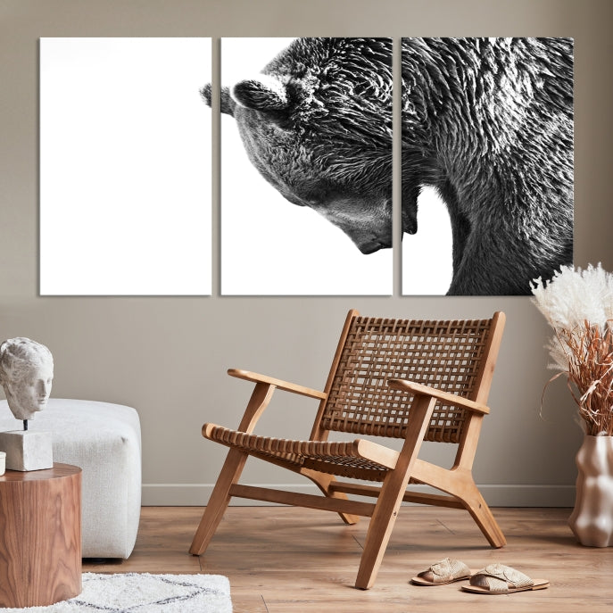 Large Wall Art Wild Bears Canvas PrintFramedReady to Hang