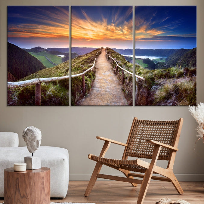 Bring the Beauty of a Mountain Landscape with Sunshine to Your Home with Our Nature Wall Art Canvas Print