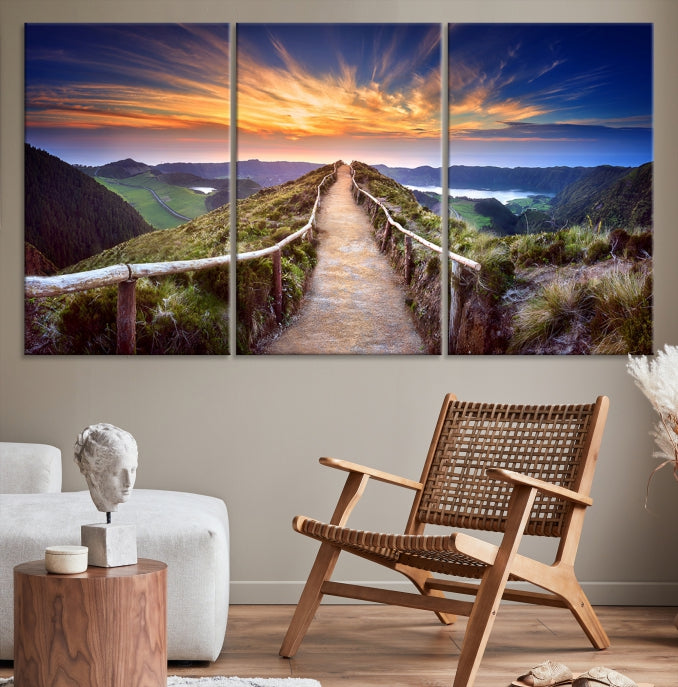 Bring the Beauty of a Mountain Landscape with Sunshine to Your Home with Our Nature Wall Art Canvas Print