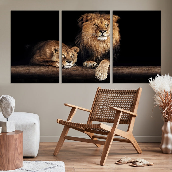 Extra Large Lion Photography Wall Art Animal Print Canvas Wall Decor