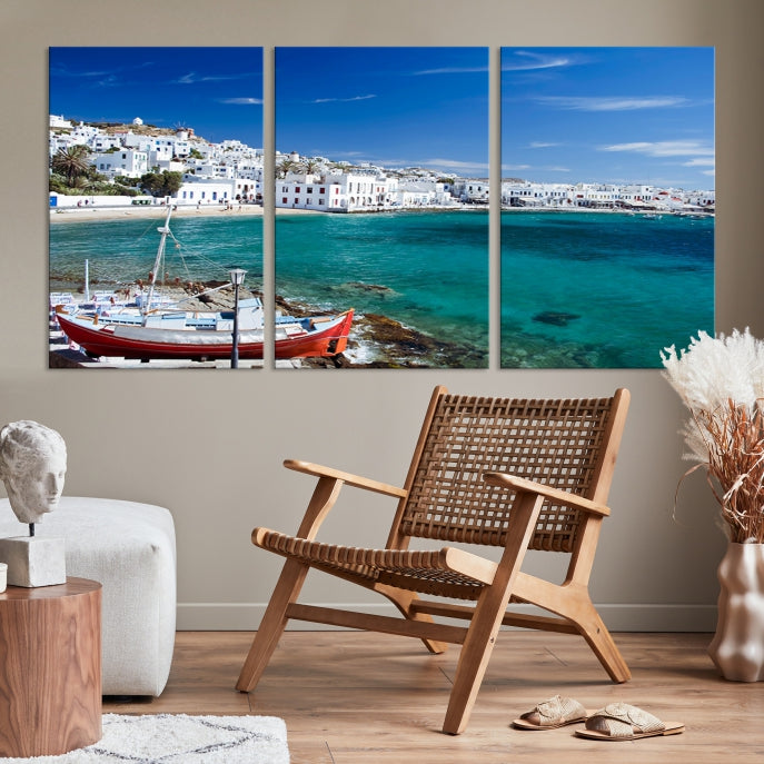 Santorini Greece Wall Art Canvas Print