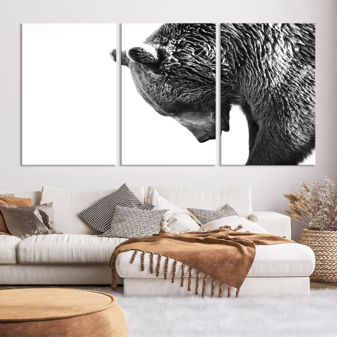 Large Wall Art Wild Bears Canvas PrintFramedReady to Hang