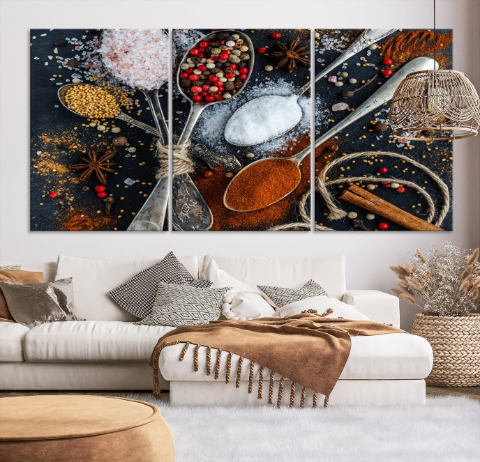 Kitchen Spice Large Wall Art Canvas Print