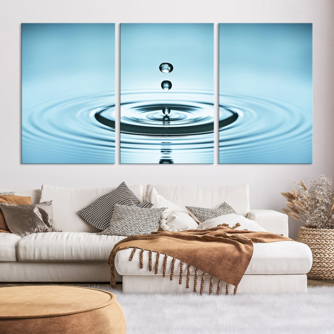 Large Water Droplet Wall Art Canvas Print