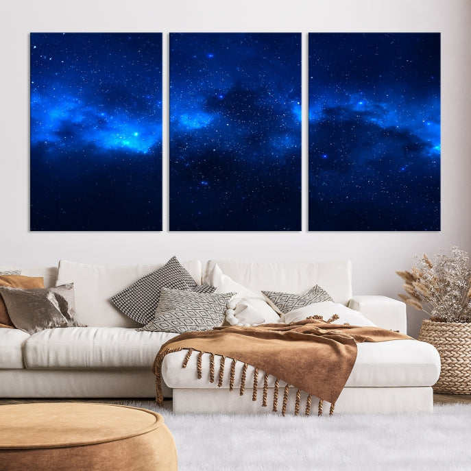 Nebula Clouds Night Sky Large Canvas Print Space Stars Wall Art Print