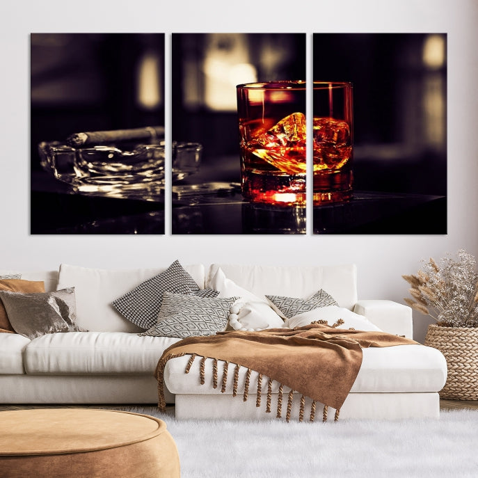 Upgrade Your Kitchen with a Touch of Whiskey & Modern StyleOur Wall Art Canvas Print Decor Piece