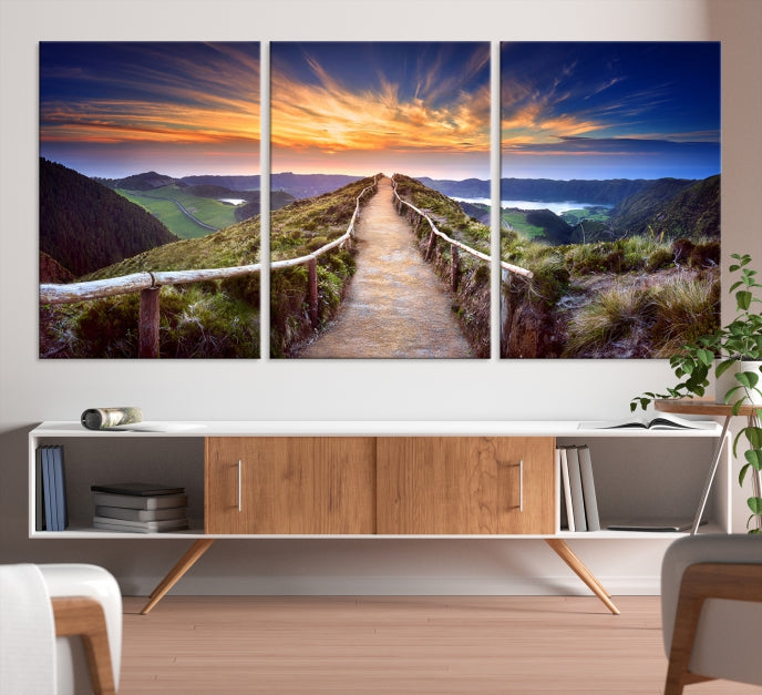 Bring the Beauty of a Mountain Landscape with Sunshine to Your Home with Our Nature Wall Art Canvas Print