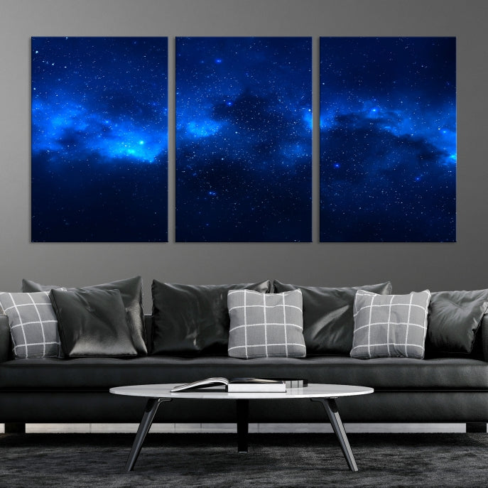 Nebula Clouds Night Sky Large Canvas Print Space Stars Wall Art Print