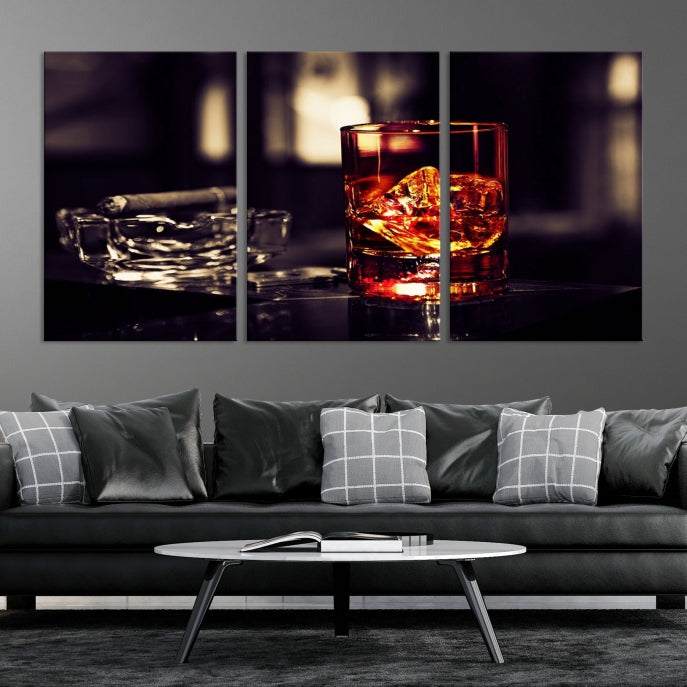 Upgrade Your Kitchen with a Touch of Whiskey & Modern StyleOur Wall Art Canvas Print Decor Piece