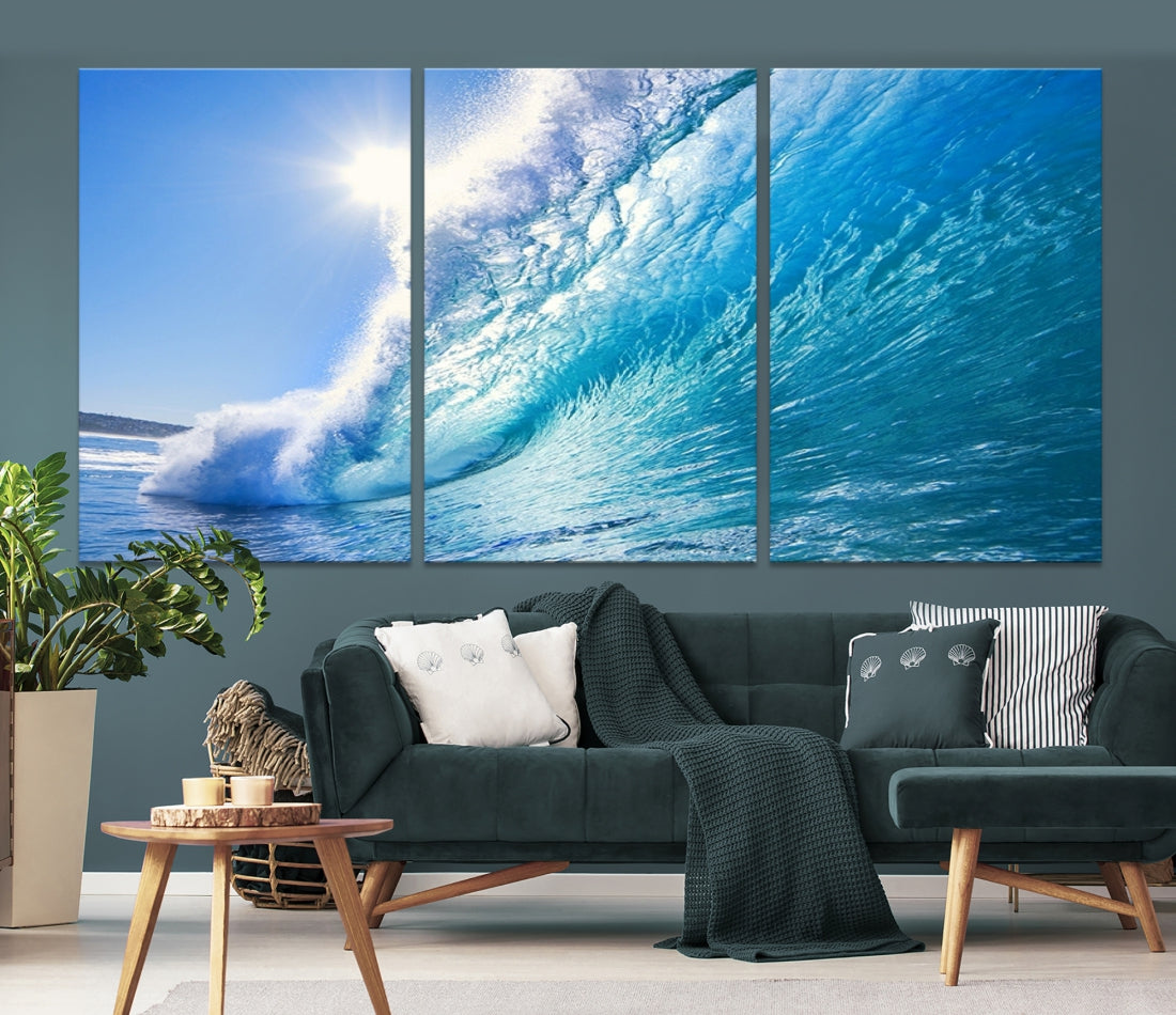 Large Artwork Canvas Print Ocean Wave Wall Art Wall Art Wave on Ocean Canvas Print for Dining Living Room Decor Art