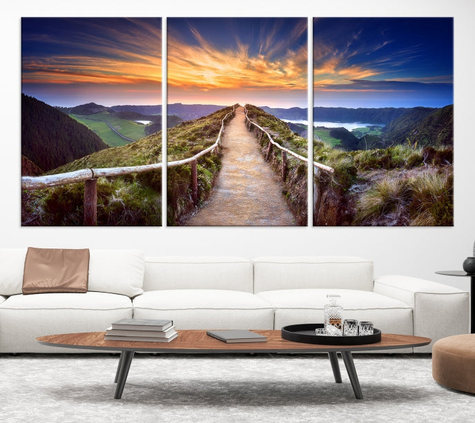 Bring the Beauty of a Mountain Landscape with Sunshine to Your Home with Our Nature Wall Art Canvas Print