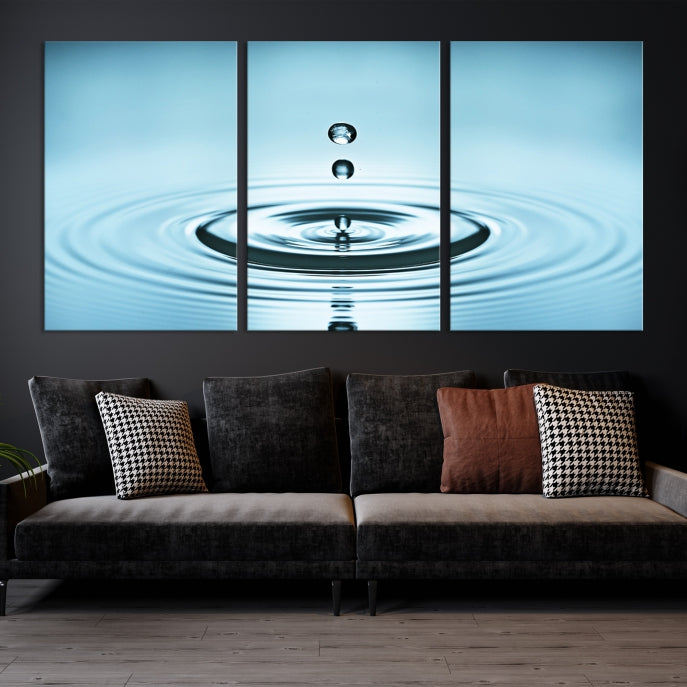 Large Water Droplet Wall Art Canvas Print