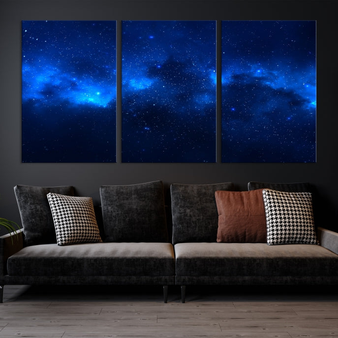 Nebula Clouds Night Sky Large Canvas Print Space Stars Wall Art Print