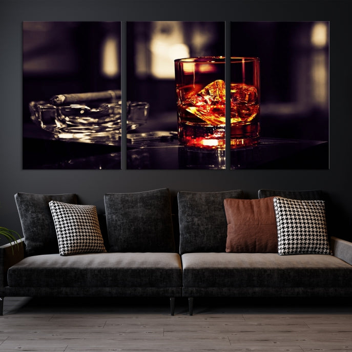 Upgrade Your Kitchen with a Touch of Whiskey & Modern StyleOur Wall Art Canvas Print Decor Piece