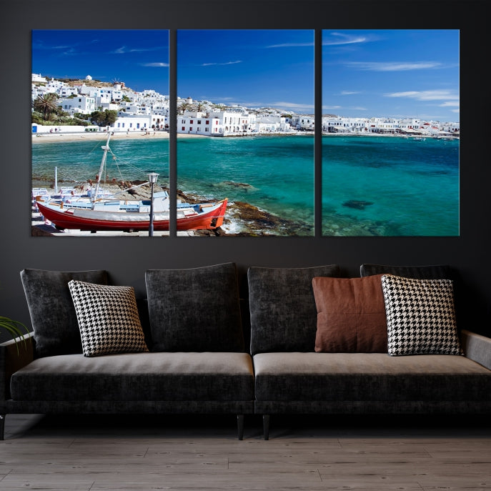 Santorini Greece Wall Art Canvas Print